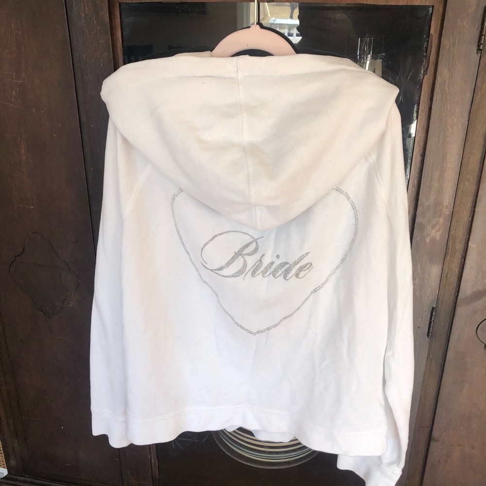 White “bride” hoodie